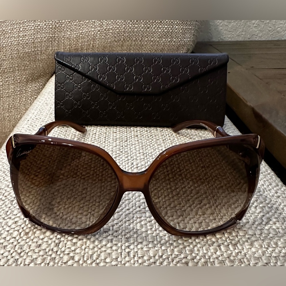 Gucci Oversized Brown Sunglasses